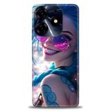 Phoenix Cep Kılıf HD Baskılı Kılıf + SERAMİK TAM KAPLAYAN EKRAN KORUYUCU 274 Siyah - Blur Tecno Spark 10 Pro ile uyumlu