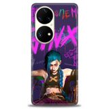 Phoenix Cep Kılıf HD Baskılı Kılıf + SERAMİK TAM KAPLAYAN EKRAN KORUYUCU 275 Beyaz Çicek Desenli Huawei P50 Pro ile uyumlu