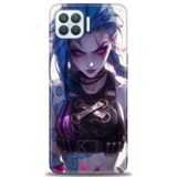 Phoenix Cep Kılıf HD Baskılı Kılıf + SERAMİK TAM KAPLAYAN EKRAN KORUYUCU 276 Beyaz - Mavi Oppo A73 ile uyumlu