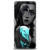 Phoenix Cep Kılıf HD Baskılı Kılıf + SERAMİK TAM KAPLAYAN EKRAN KORUYUCU 279 Siyah - Gül Xiaomi Poco F2 Pro ile uyumlu