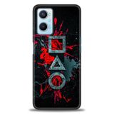 Phoenix Cep Kılıf HD Baskılı Kılıf + SERAMİK TAM KAPLAYAN EKRAN KORUYUCU 281 Siyah - Açık Kırmızı Oppo A96 4G ile uyumlu