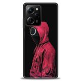 Phoenix Cep Kılıf HD Baskılı Kılıf + SERAMİK TAM KAPLAYAN EKRAN KORUYUCU 282 Beyaz - Mor - Siyah Xiaomi Poco X5 Pro 5G ile uyumlu