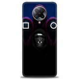 Phoenix Cep Kılıf HD Baskılı Kılıf + SERAMİK TAM KAPLAYAN EKRAN KORUYUCU 283 Beyaz - Altın Xiaomi Poco F2 Pro ile uyumlu