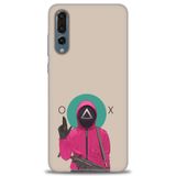 Phoenix Cep Kılıf HD Baskılı Kılıf + SERAMİK TAM KAPLAYAN EKRAN KORUYUCU 286 Beyaz Çicek Desenli Huawei P20 Pro ile uyumlu