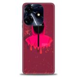 Phoenix Cep Kılıf HD Baskılı Kılıf + SERAMİK TAM KAPLAYAN EKRAN KORUYUCU 287 Beyaz - Gold Tecno Spark 10 Pro ile uyumlu