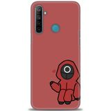 Phoenix Cep Kılıf HD Baskılı Kılıf + SERAMİK TAM KAPLAYAN EKRAN KORUYUCU 288 Siyah - Altın Realme 6i ile uyumlu