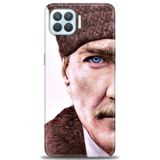 Phoenix Cep Kılıf HD Baskılı Kılıf + SERAMİK TAM KAPLAYAN EKRAN KORUYUCU 29 Beyaz - Kırmızı - Siyah Oppo A73 ile uyumlu