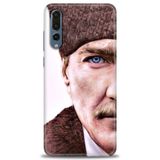 Phoenix Cep Kılıf HD Baskılı Kılıf + SERAMİK TAM KAPLAYAN EKRAN KORUYUCU 29 Beyaz - Siyah Huawei P20 Pro ile uyumlu