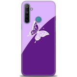 Phoenix Cep Kılıf HD Baskılı Kılıf + SERAMİK TAM KAPLAYAN EKRAN KORUYUCU 297 Beyaz - Mavi Realme 5i ile uyumlu