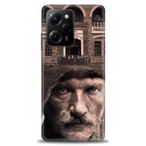 Phoenix Cep Kılıf HD Baskılı Kılıf + SERAMİK TAM KAPLAYAN EKRAN KORUYUCU 30 Beyaz - Kırmızı Xiaomi Poco X5 Pro 5G ile uyumlu