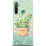 Phoenix Cep Kılıf HD Baskılı Kılıf + SERAMİK TAM KAPLAYAN EKRAN KORUYUCU 303 Beyaz - Sarı Realme 5i ile uyumlu