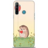 Phoenix Cep Kılıf HD Baskılı Kılıf + SERAMİK TAM KAPLAYAN EKRAN KORUYUCU 305 Beyaz - Taba Realme 5i ile uyumlu