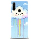 Phoenix Cep Kılıf HD Baskılı Kılıf + SERAMİK TAM KAPLAYAN EKRAN KORUYUCU 307 Beyaz - Fuşya Oppo A31 ile uyumlu