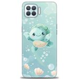 Phoenix Cep Kılıf HD Baskılı Kılıf + SERAMİK TAM KAPLAYAN EKRAN KORUYUCU 310 Siyah - Gümüş Oppo A73 ile uyumlu
