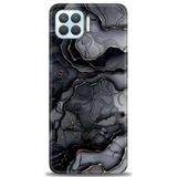 Phoenix Cep Kılıf HD Baskılı Kılıf + SERAMİK TAM KAPLAYAN EKRAN KORUYUCU 314 Beyaz - Altın - Siyah Oppo A73 ile uyumlu