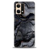 Phoenix Cep Kılıf HD Baskılı Kılıf + SERAMİK TAM KAPLAYAN EKRAN KORUYUCU 314 Beyaz - Kırmızı - Siyah Oppo Reno 7 ile uyumlu