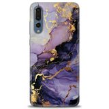 Phoenix Cep Kılıf HD Baskılı Kılıf + SERAMİK TAM KAPLAYAN EKRAN KORUYUCU 315 Beyaz - Lacivert Huawei P20 Pro ile uyumlu