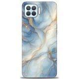 Phoenix Cep Kılıf HD Baskılı Kılıf + SERAMİK TAM KAPLAYAN EKRAN KORUYUCU 318 Beyaz - Gümüş Oppo A73 ile uyumlu