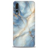 Phoenix Cep Kılıf HD Baskılı Kılıf + SERAMİK TAM KAPLAYAN EKRAN KORUYUCU 318 Beyaz - Mavi - Siyah Huawei P20 Pro ile uyumlu