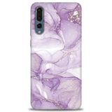 Phoenix Cep Kılıf HD Baskılı Kılıf + SERAMİK TAM KAPLAYAN EKRAN KORUYUCU 320 Beyaz - Mor - Siyah Huawei P20 Pro ile uyumlu