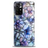 Phoenix Cep Kılıf HD Baskılı Kılıf + SERAMİK TAM KAPLAYAN EKRAN KORUYUCU 333 Beyaz - Koyu Mor Xiaomi Poco M4 Pro 5G ile uyumlu