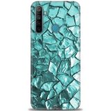 Phoenix Cep Kılıf HD Baskılı Kılıf + SERAMİK TAM KAPLAYAN EKRAN KORUYUCU 335 Beyaz - Altın - Siyah Realme 5i ile uyumlu