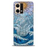 Phoenix Cep Kılıf HD Baskılı Kılıf + SERAMİK TAM KAPLAYAN EKRAN KORUYUCU 336 Siyah Oppo Reno 7 ile uyumlu
