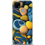 Phoenix Cep Kılıf HD Baskılı Kılıf + SERAMİK TAM KAPLAYAN EKRAN KORUYUCU 343 Beyaz - Sarı Realme C25S ile uyumlu