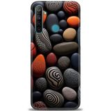 Phoenix Cep Kılıf HD Baskılı Kılıf + SERAMİK TAM KAPLAYAN EKRAN KORUYUCU 344 Siyah - Bordo Realme 6i ile uyumlu