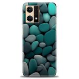 Phoenix Cep Kılıf HD Baskılı Kılıf + SERAMİK TAM KAPLAYAN EKRAN KORUYUCU 346 Siyah - Gold Oppo Reno 7 ile uyumlu