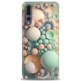 Phoenix Cep Kılıf HD Baskılı Kılıf + SERAMİK TAM KAPLAYAN EKRAN KORUYUCU 347 Siyah - Gri Huawei P20 Pro ile uyumlu