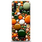 Phoenix Cep Kılıf HD Baskılı Kılıf + SERAMİK TAM KAPLAYAN EKRAN KORUYUCU 348 Siyah - Gri Oppo A31 ile uyumlu