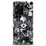 Phoenix Cep Kılıf HD Baskılı Kılıf + SERAMİK TAM KAPLAYAN EKRAN KORUYUCU 352 Siyah - Beyaz - Gri Xiaomi Poco X5 Pro 5G ile uyumlu