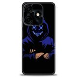 Phoenix Cep Kılıf HD Baskılı Kılıf + SERAMİK TAM KAPLAYAN EKRAN KORUYUCU 359 Siyah - Beyaz Tecno Spark 10 Pro 4G ile uyumlu
