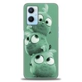 Phoenix Cep Kılıf HD Baskılı Kılıf + SERAMİK TAM KAPLAYAN EKRAN KORUYUCU 367 Beyaz - Turkuaz - Fuşya Oppo A96 4G ile uyumlu
