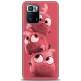 Phoenix Cep Kılıf HD Baskılı Kılıf + SERAMİK TAM KAPLAYAN EKRAN KORUYUCU 370 Beyaz Ahşap Xiaomi Poco X3 GT ile uyumlu