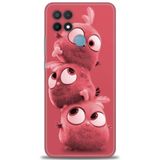 Phoenix Cep Kılıf HD Baskılı Kılıf + SERAMİK TAM KAPLAYAN EKRAN KORUYUCU 370 Siyah - Açık Mavi Oppo A15 ile uyumlu