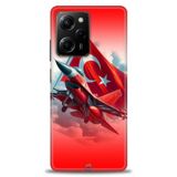 Phoenix Cep Kılıf HD Baskılı Kılıf + SERAMİK TAM KAPLAYAN EKRAN KORUYUCU 38 Beyaz - Pembe Xiaomi Poco X5 Pro 5G ile uyumlu