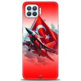 Phoenix Cep Kılıf HD Baskılı Kılıf + SERAMİK TAM KAPLAYAN EKRAN KORUYUCU 38 Beyaz - Siyah Oppo A73 ile uyumlu