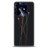 Phoenix Cep Kılıf HD Baskılı Kılıf + SERAMİK TAM KAPLAYAN EKRAN KORUYUCU 385 Beyaz - Gold Tecno Spark 10 Pro ile uyumlu