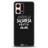 Phoenix Cep Kılıf HD Baskılı Kılıf + SERAMİK TAM KAPLAYAN EKRAN KORUYUCU 395 Siyah - Gold Oppo Reno 7 ile uyumlu