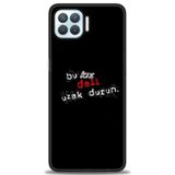 Phoenix Cep Kılıf HD Baskılı Kılıf + SERAMİK TAM KAPLAYAN EKRAN KORUYUCU 398 Siyah - Beyaz Oppo A73 ile uyumlu