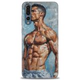 Phoenix Cep Kılıf HD Baskılı Kılıf + SERAMİK TAM KAPLAYAN EKRAN KORUYUCU 4 Siyah - Gri Huawei P20 Pro ile uyumlu