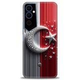 Phoenix Cep Kılıf HD Baskılı Kılıf + SERAMİK TAM KAPLAYAN EKRAN KORUYUCU 40 Beyaz Puantiye Tecno Pova Neo 2 ile uyumlu