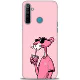 Phoenix Cep Kılıf HD Baskılı Kılıf + SERAMİK TAM KAPLAYAN EKRAN KORUYUCU 402 Beyaz - Altın Realme 6i ile uyumlu
