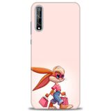 Phoenix Cep Kılıf HD Baskılı Kılıf + SERAMİK TAM KAPLAYAN EKRAN KORUYUCU 404 Beyaz Çicek Desenli Huawei P Smart S ile uyumlu