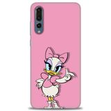 Phoenix Cep Kılıf HD Baskılı Kılıf + SERAMİK TAM KAPLAYAN EKRAN KORUYUCU 406 Beyaz - Gri Huawei P20 Pro ile uyumlu