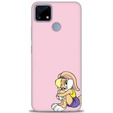 Phoenix Cep Kılıf HD Baskılı Kılıf + SERAMİK TAM KAPLAYAN EKRAN KORUYUCU 409 Siyah - Açık Mavi Realme C25S ile uyumlu