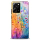 Phoenix Cep Kılıf HD Baskılı Kılıf + SERAMİK TAM KAPLAYAN EKRAN KORUYUCU 413 Beyaz - Altın Xiaomi Poco X5 Pro 5G ile uyumlu