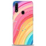Phoenix Cep Kılıf HD Baskılı Kılıf + SERAMİK TAM KAPLAYAN EKRAN KORUYUCU 415 Beyaz - Mavi Oppo A31 ile uyumlu